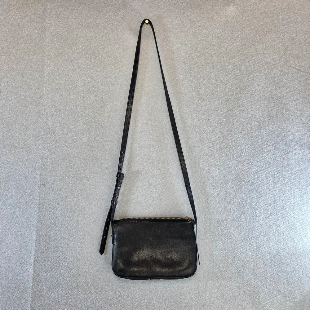 Madewell Minimalist Leather Crossbody Bag Small Cow Leather Classic Black Goth